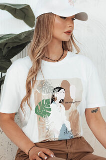 Damen T-shirt mit Aufdruck BRAVIS Farbe Weiß DSTREET RY2616