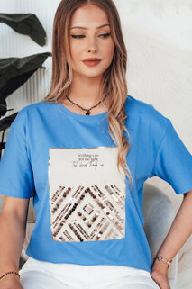 Damen T-shirt mit Aufdruck CENTIA Farbe Blau DSTREET RY2613