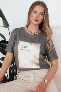 Damen T-shirt mit Aufdruck CHANTE Farbe Graphite DSTREET RY2585