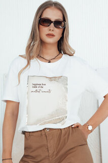 Damen T-shirt mit Aufdruck CHANTE Farbe Weiß DSTREET RY2594