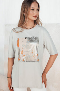 Damen T-shirt mit Aufdruck EMLOT Farbe Grau DSTREET RY2623