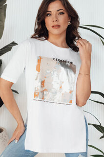 Damen T-shirt mit Aufdruck EMLOT Farbe Weiß DSTREET RY2622