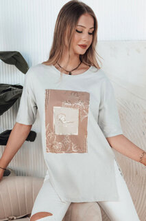 Damen T-shirt mit Aufdruck FAGOS  Farbe Grau DSTREET RY2593