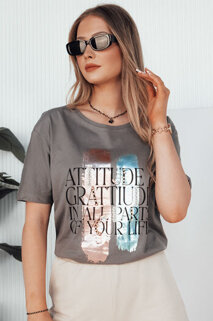 Damen T-shirt mit Aufdruck MISTAL Farbe Braun DSTREET RY2577