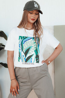 Damen T-shirt mit Aufdruck MUYUMBA Farbe Weiß DSTREET RY2620