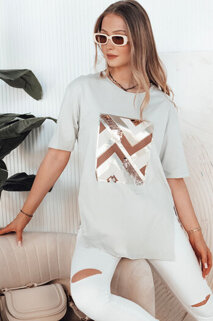 Damen T-shirt mit Aufdruck PIMAT Farbe Hellgrau DSTREET RY2580