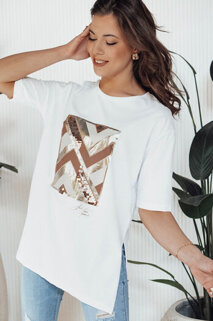 Damen T-shirt mit Aufdruck PIMAT Farbe Weiß DSTREET RY2582