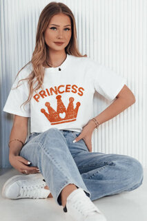 Damen T-shirt mit Aufdruck PRINCY Farbe Weiß DSTREET RY2392
