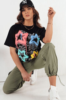 Damen T-shirt mit Aufdruck STRELLO Farbe Schwarz DSTREET RY2401