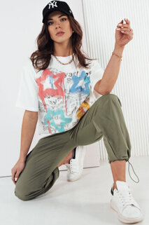 Damen T-shirt mit Aufdruck STRELLO Farbe Weiß DSTREET RY2402