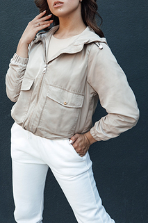 Damen Übergangsjacke mit Kapuze BELIJ beige Dstreet TY4402