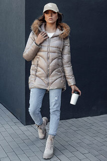 Damen WINTERCHIC Winterjacke mit Kapuze camel Dstreet TY4438