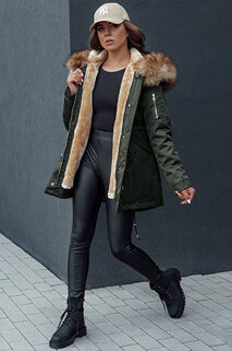 Damen Winter Parka Jacke mit Kapuze AVENA II grün Dstreet TY4512