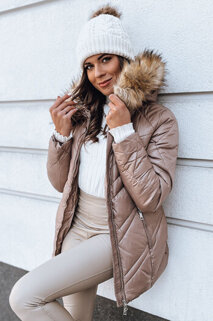 Damen Winterjacke SOLARIS Farbe Cappuccino DSTREET TY4010