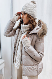 Damen Winterjacke STELLAR Farbe Beige DSTREET TY4097