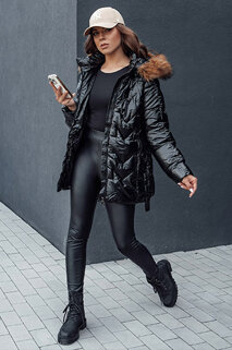 Damen Winterjacke mit Fell LANE schwarz Dstreet TY4515