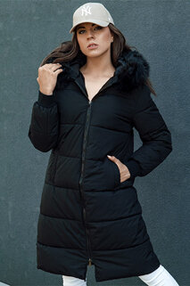 Damen Winterjacke mit Fell TREVERSE schwarz Dstreet TY4498