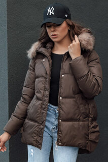 Damen Winterjacke mit Kapuze STELLAR coffee Dstreet TY4493