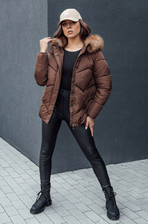 Damen Winterjacke mit Kapuze WAYWARD braun Dstreet TY4529