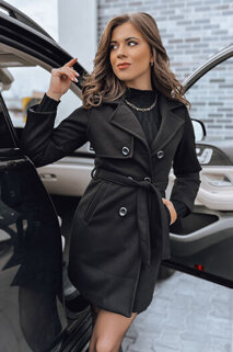 Damen Zweireihiger Mantel CLEOPATRA Farbe Schwarz DSTREET NY0665