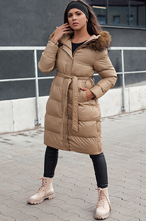 Gesteppte Damen-Winterjacke mit Fell STYLEBELLA beige Dstreet TY4609