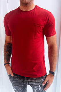 Herren Basic T-Shirt Farbe Rot DSTREET RX5285