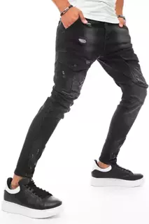 Herren Jeans Cargohose Schwarz Dstreet UX3289