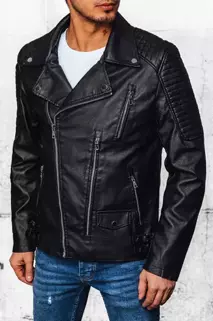 Herren Kunstlederjacke Farbe Schwarz DSTREET TX4384