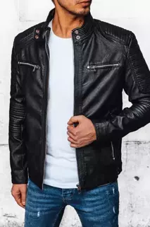 Herren Kunstlederjacke Farbe Schwarz DSTREET TX4388