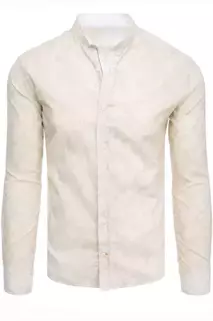 Herren Langarm Hemd Farbe Beige DSTREET DX2306