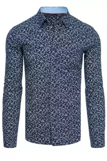 Herren Langarm Hemd Farbe Dunkelblau DSTREET DX2330