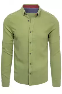 Herren Langarm Hemd Farbe Olivegrün DSTREET DX2254