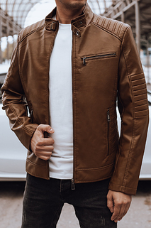 Herren Lederjacke mit Stehkragen camel Dstreet TX4889