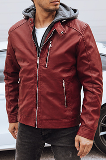 Herren Lederjacke rot Dstreet TX4740