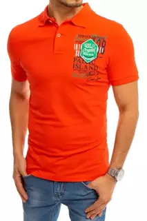 Herren Poloshirt mit Aufdruck Korallenfarbe Dstreet PX0368