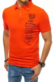 Herren Poloshirt mit Stickerei Koralfarben Dstreet PX0477