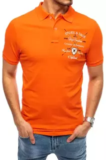 Herren Poloshirt mit Stickerei Orange Dstreet PX0397