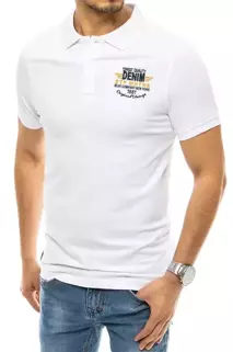 Herren Poloshirt mit Stickerei Weiß Dstreet PX0416