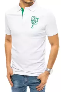 Herren Poloshirt mit Stickerei Weiß Dstreet PX0439