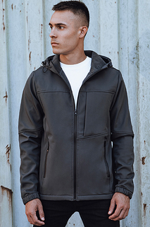 Herren Softshell-Übergangsjacke mit Kapuze dunkelgrau Dstreet TX4816