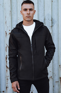 Herren Softshell-Übergangsjacke mit Kapuze schwarz Dstreet TX4815