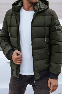 Herren Steppwinterjacke mit Kapuze grün Dstreet TX4839