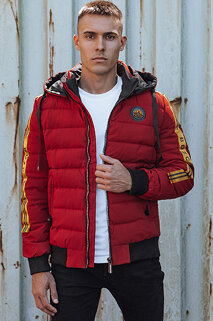 Herren Steppwinterjacke mit Kapuze kastanienbraun Dstreet TX4866