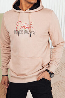 Herren Sweatshirt mit Aufdruck Farbe Beige DSTREET BX5714