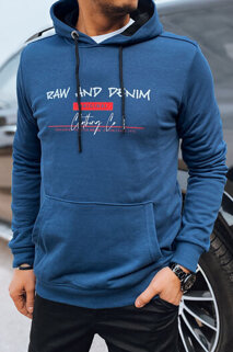 Herren Sweatshirt mit Aufdruck Farbe Blau DSTREET BX5708