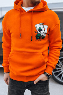Herren Sweatshirt mit Aufdruck Farbe Orange DSTREET BX5667
