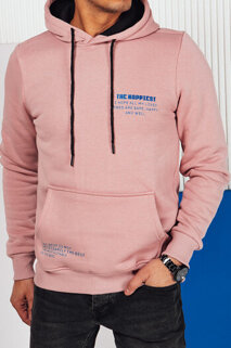 Herren Sweatshirt mit Aufdruck Farbe Rosa DSTREET BX5692