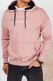 Herren Sweatshirt mit Aufdruck Farbe Rosa DSTREET BX5719
