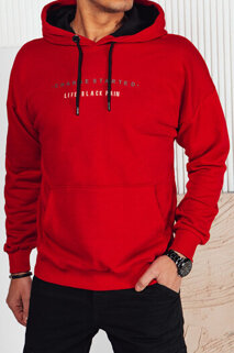 Herren Sweatshirt mit Aufdruck Farbe Rot DSTREET BX5718