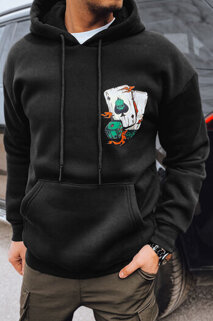 Herren Sweatshirt mit Aufdruck Farbe Schwarz DSTREET BX5666